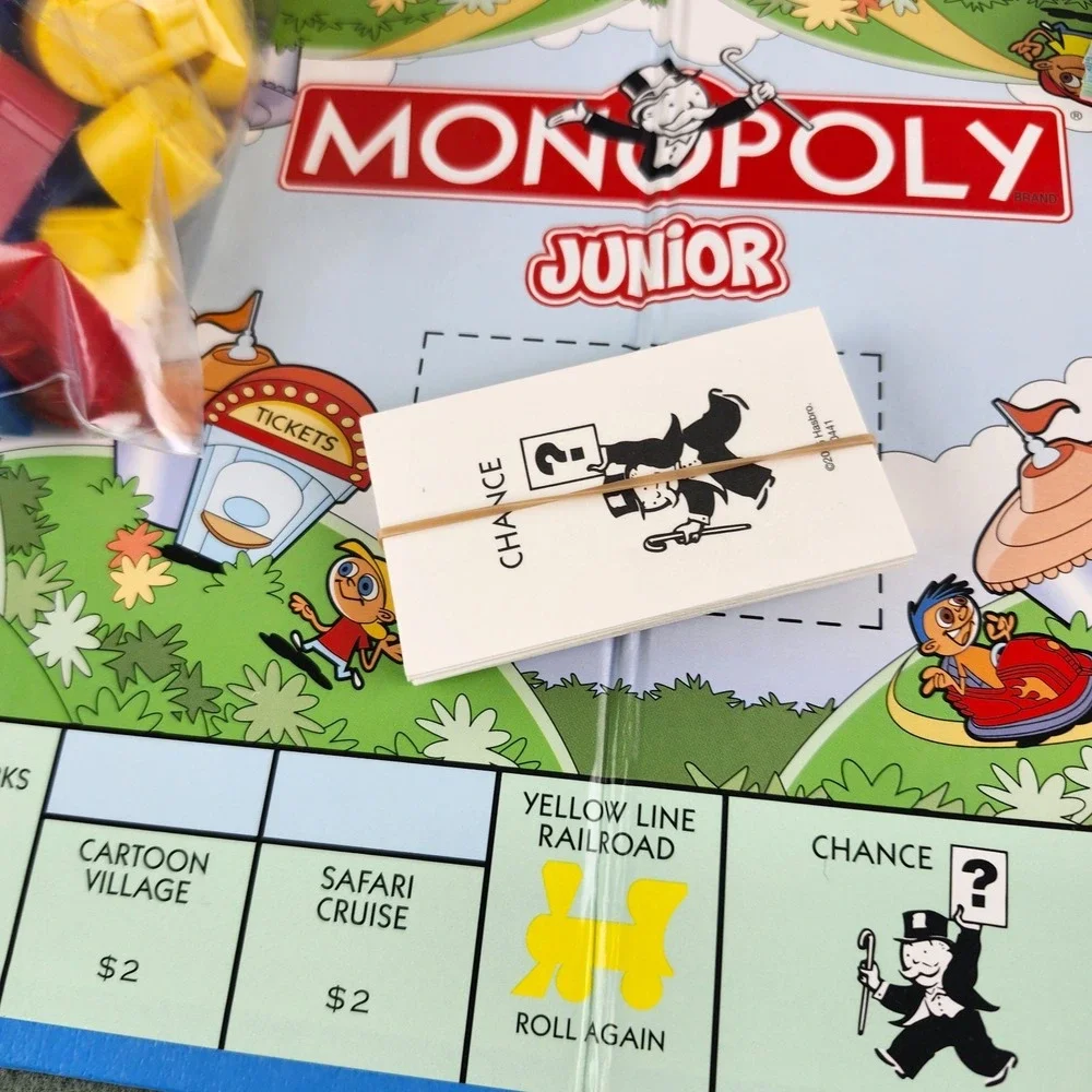 Monopoly Junior COMPLETE Parker Brothers 2005 Kids Childrens‎ Ticket Booth